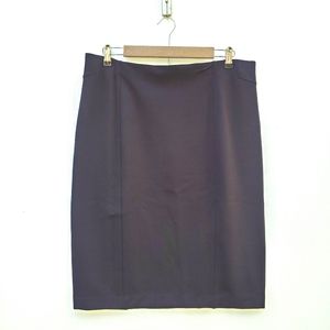 Jane and Mercer Black Stretch Back Zip Straight Pencil Skirt Sz XL